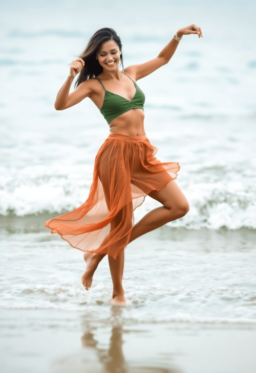 Aquatic Moves: TikTok Dance by the Ocean
