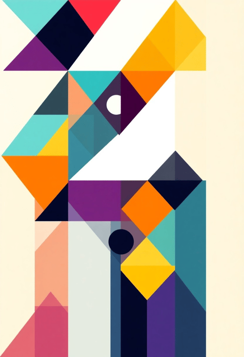 Geometric Pattern with Bright Hues