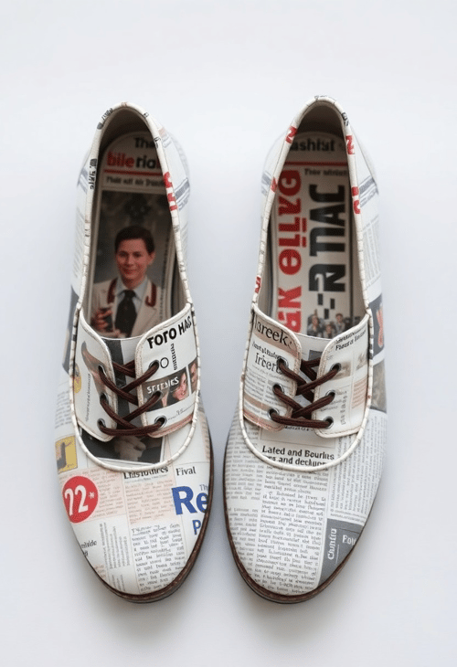 Eco-Friendly Chic: Recycled Newspaper Shoes