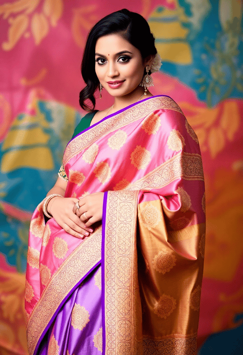 Ethereal Glow: The Art of Saree Draping