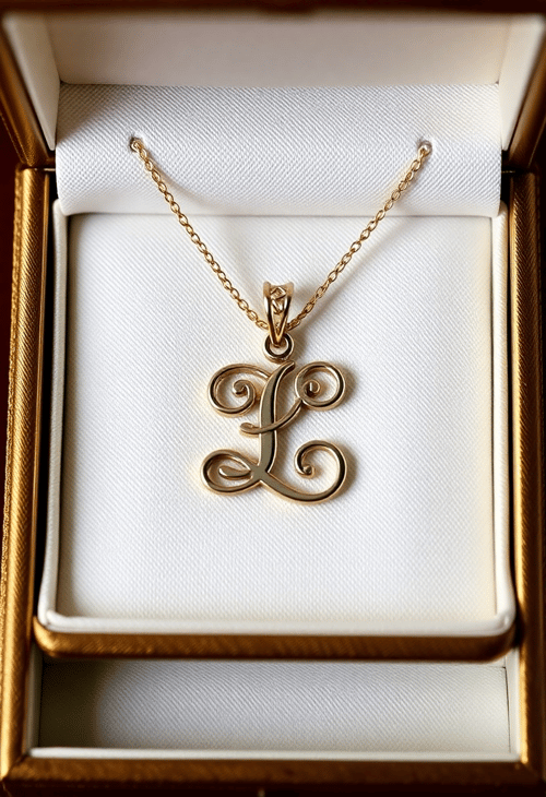 Classic Monogram Pendant Necklace Display