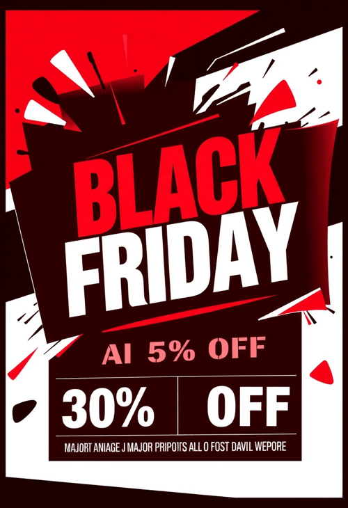 Dynamic Black Friday Typographic Poster