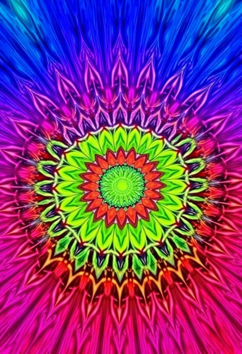 Mesmerizing Rainbow Mandala Art