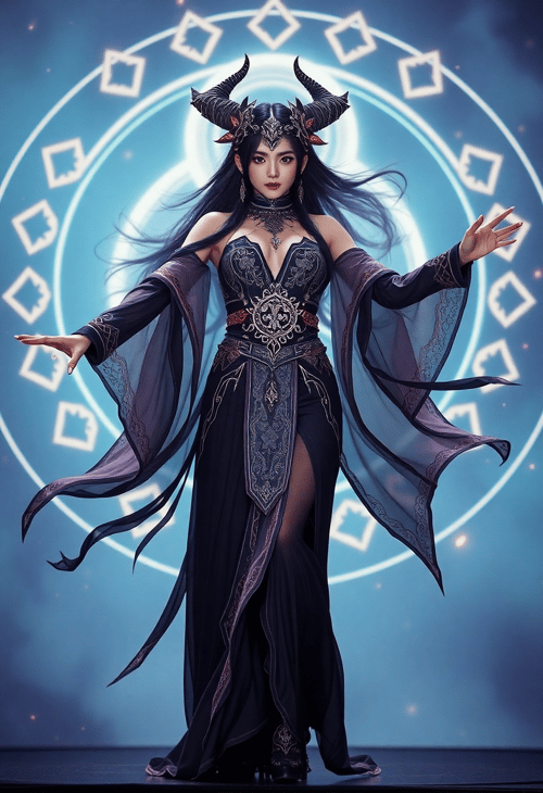 Ethereal Elegance: Celestial Dance Warrior