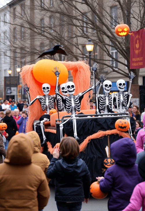 Skeleton Parade Down Main Street
