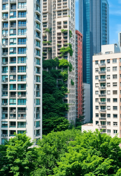 Urban Jungle: Concrete and Nature Coexist