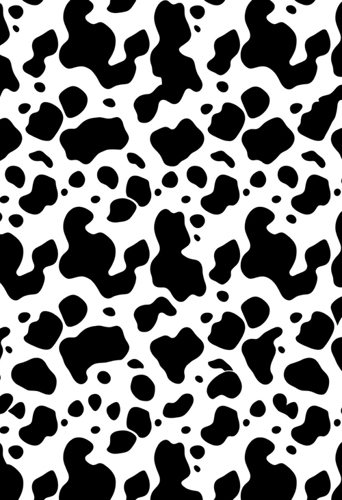 Classic Black and White Cow Print Wallpaper