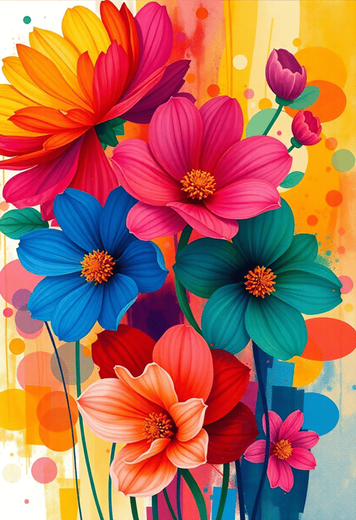 Abstract Flora: AI's Imaginative Garden
