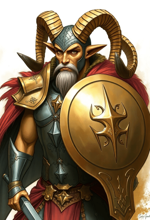 Aries Warrior Illustration