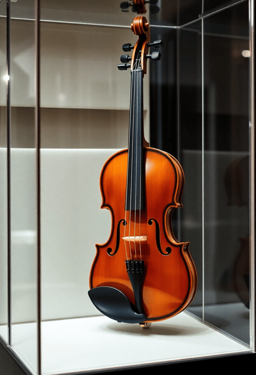 Ornate Violin in Glass Symphony
