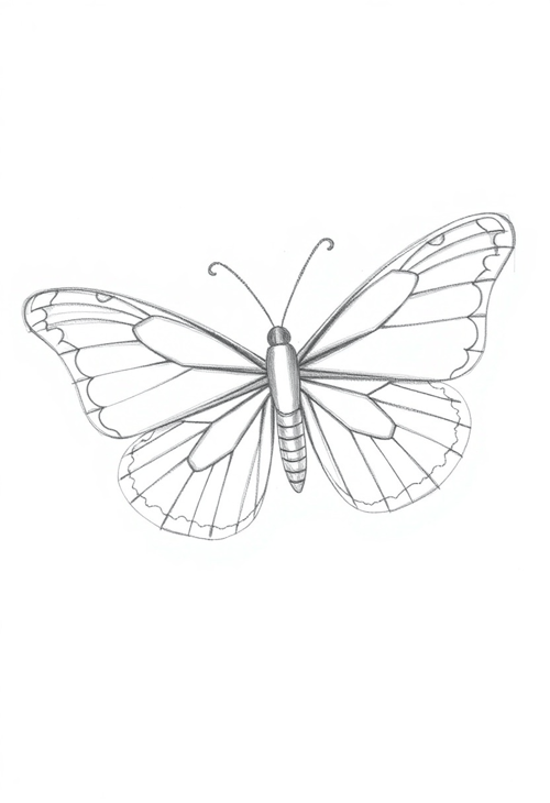 Beginner's Guide to Drawing a Basic Butterfly