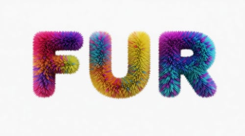 Creative Furry 3D Text Font Effect