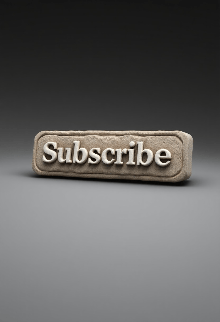 Classic Subscribe Button Carved in Stone