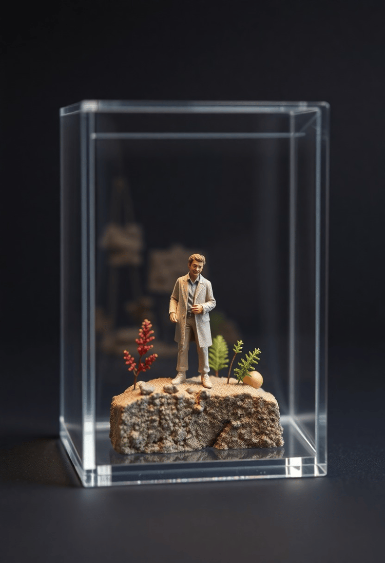 Infinite Reflections: A Miniature in its Glass Universe