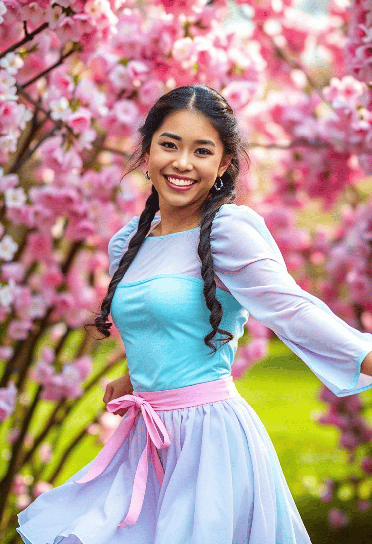 Floral Frenzy: TikTok Dance Amidst Spring Blooms