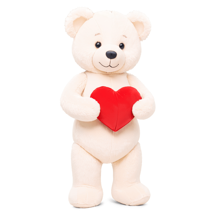 Teddy Bear Holding a Heart for Valentine