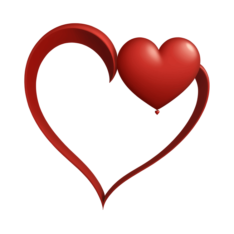 Red Heart Clipart PNG for Valentine