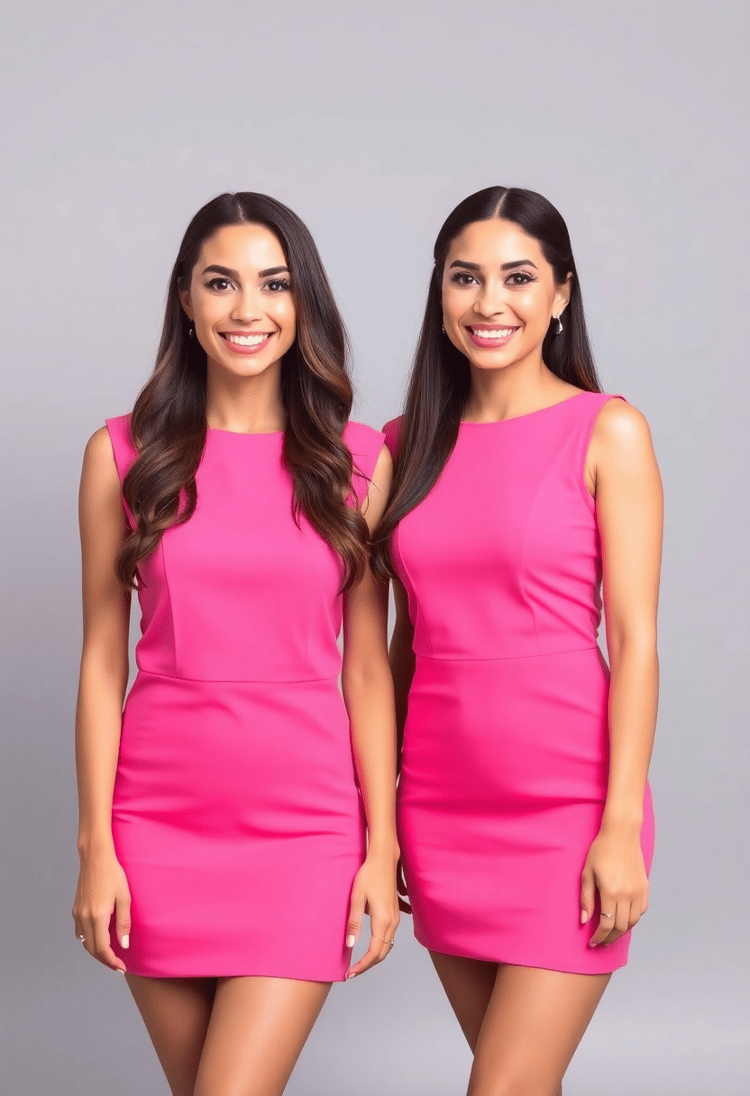 Popping in Pink: Twins' Fashion Statement