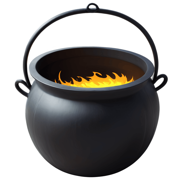 Halloween Cauldron PNG Transparent