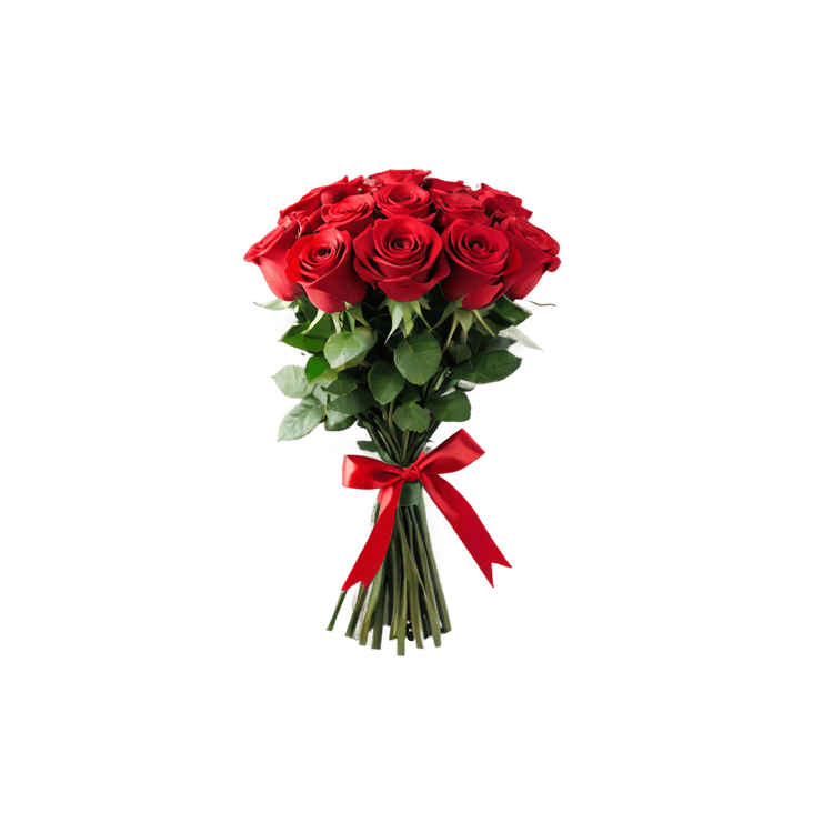 Red Roses Bouquet for Valentine PNG