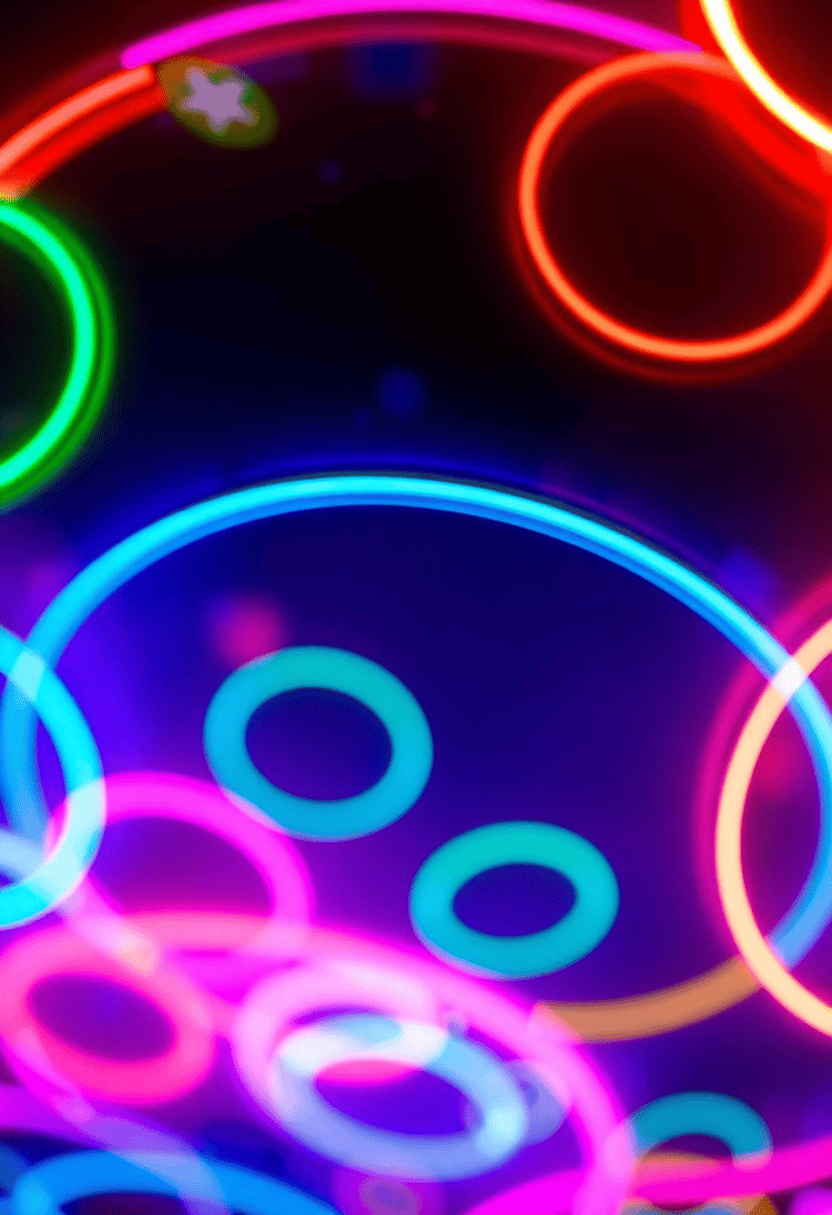 Circular Flow of Neon Lights