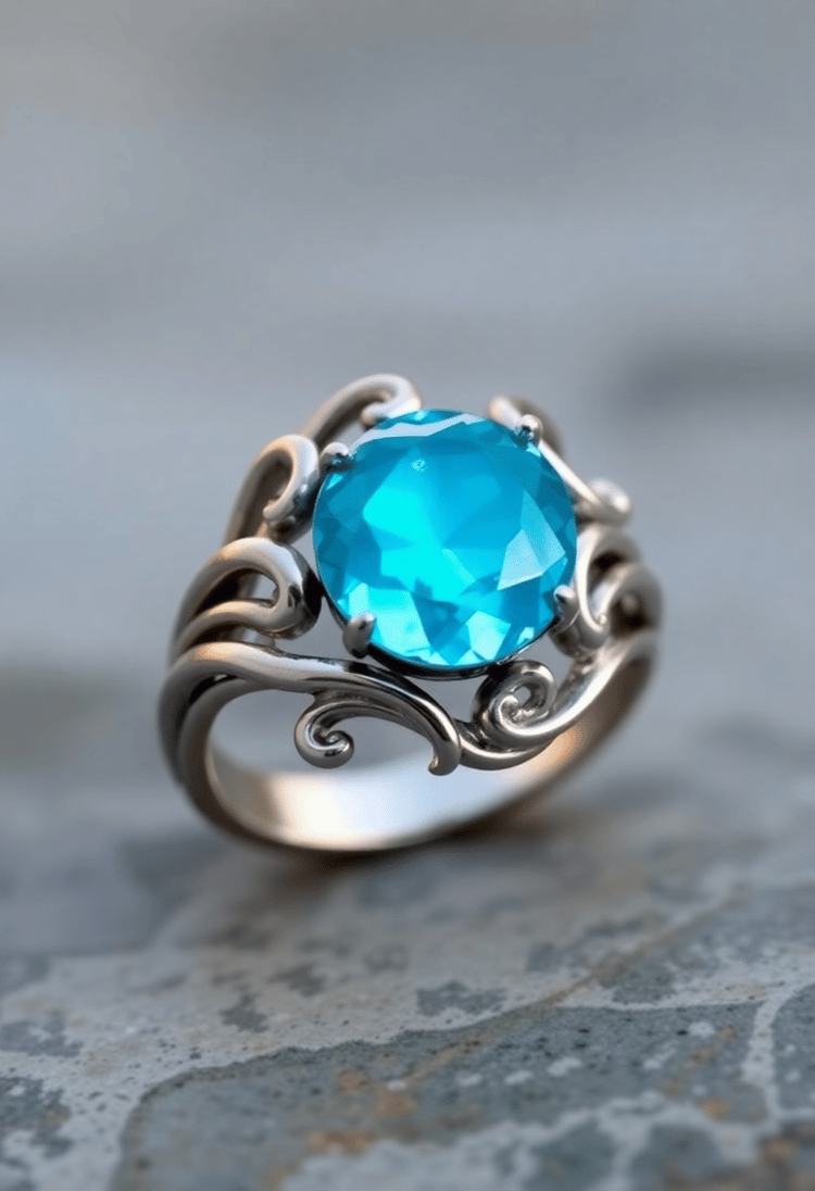 Ethereal Tide Ring of the Ocean's Embrace
