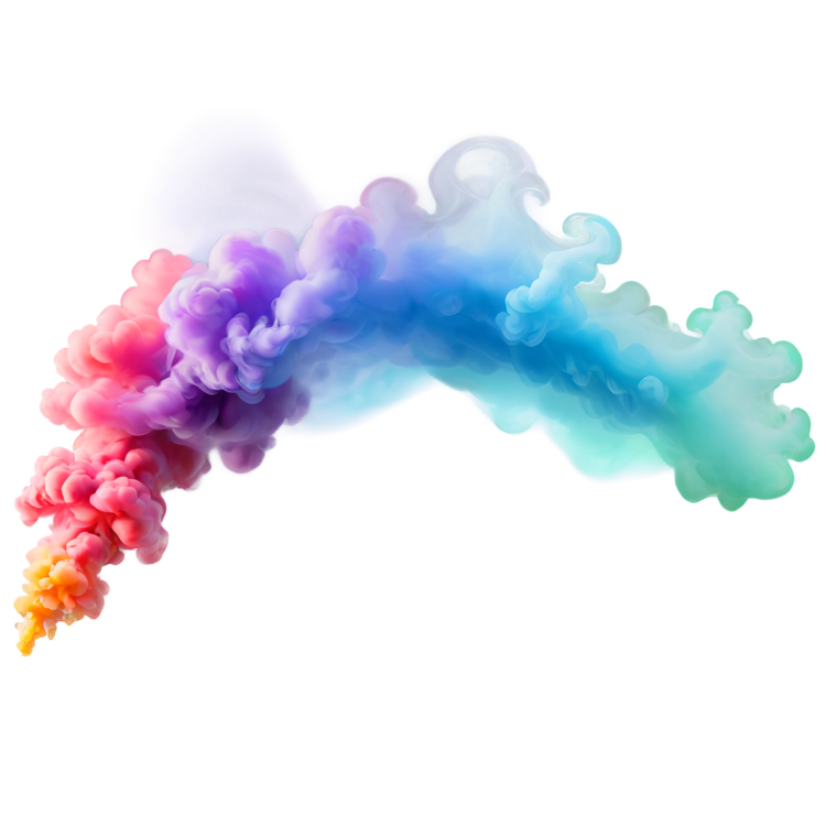Rainbow Colored Smoke PNG Free Download