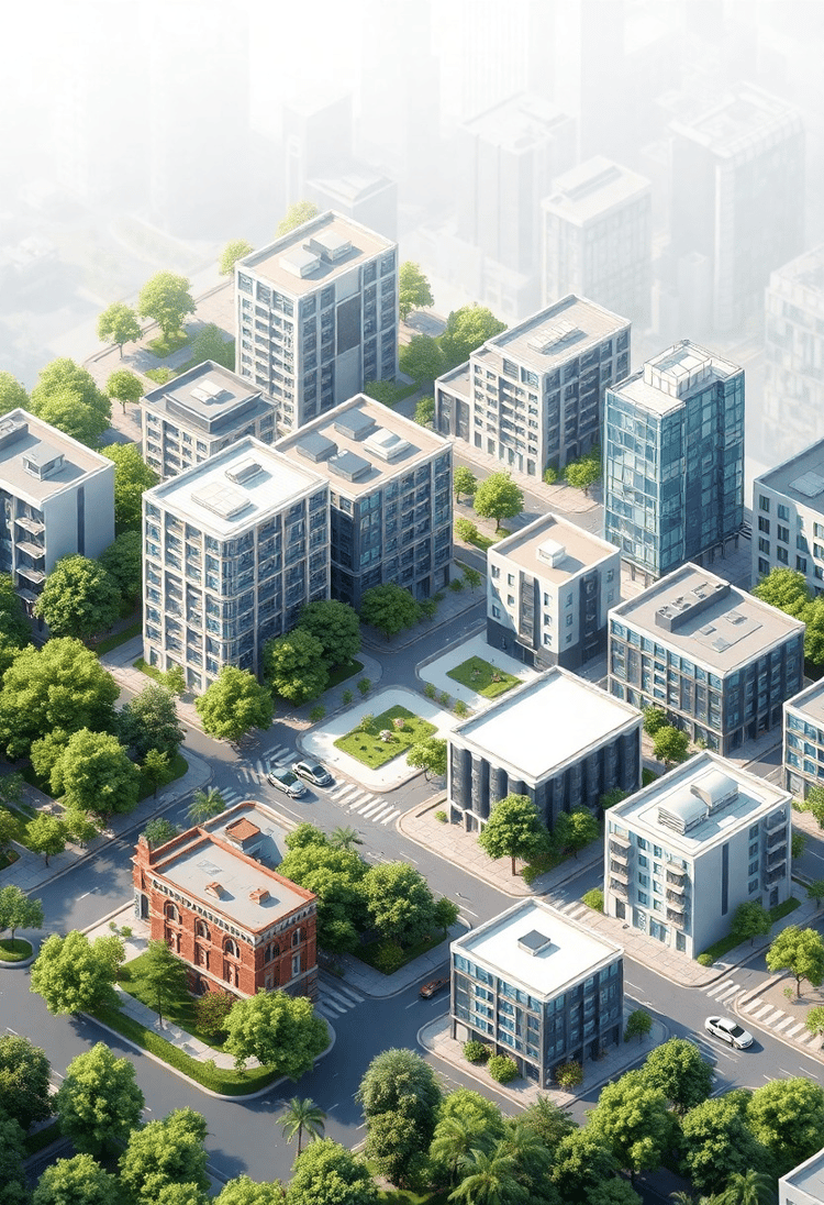 Modern Urban Development 3D Map