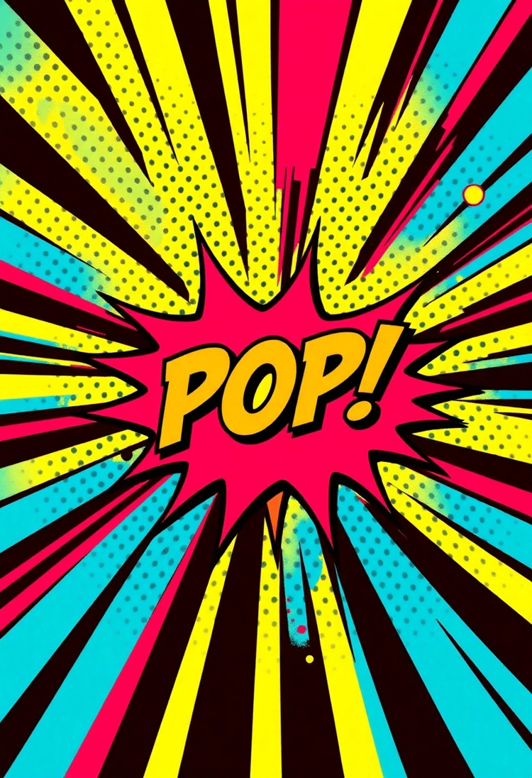 Retro Pop Art Explosion of Colors