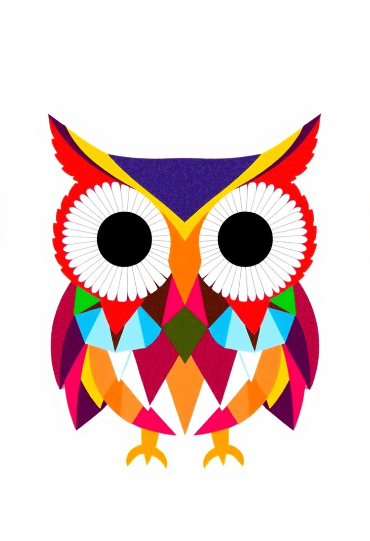 The Symmetric Owl: A Masterpiece of Triangles and Circles