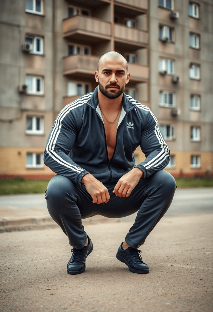 Squat Pose by the Soviet Wall