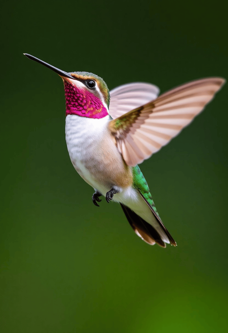 Enchanted Flight: The Hummingbird in Mid-Air Splendor