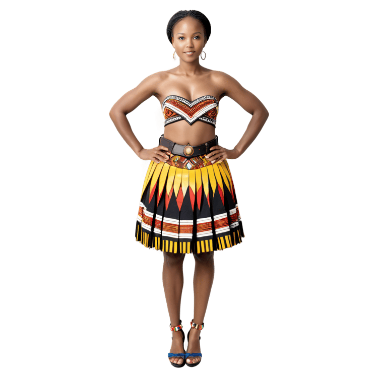 Zulu Isidwaba with Model