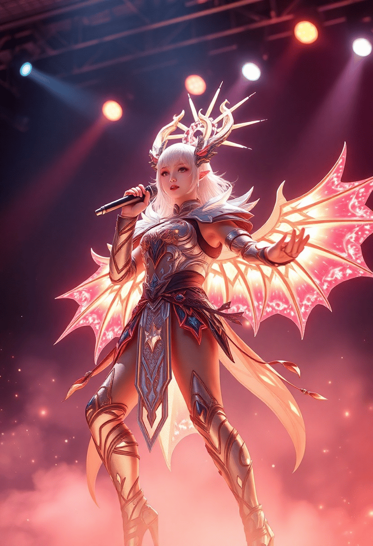 Luminous Harmony: Celestial Kpop Fighter