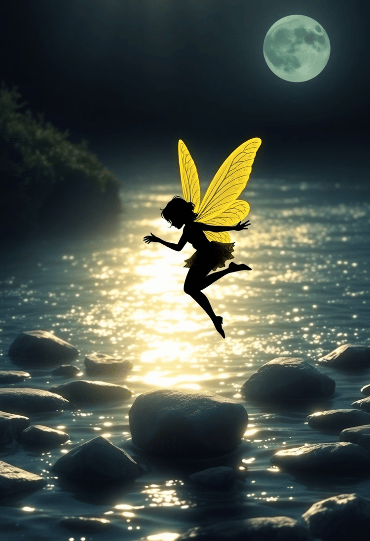 The Luminous Sprite of the Moonlit Stream