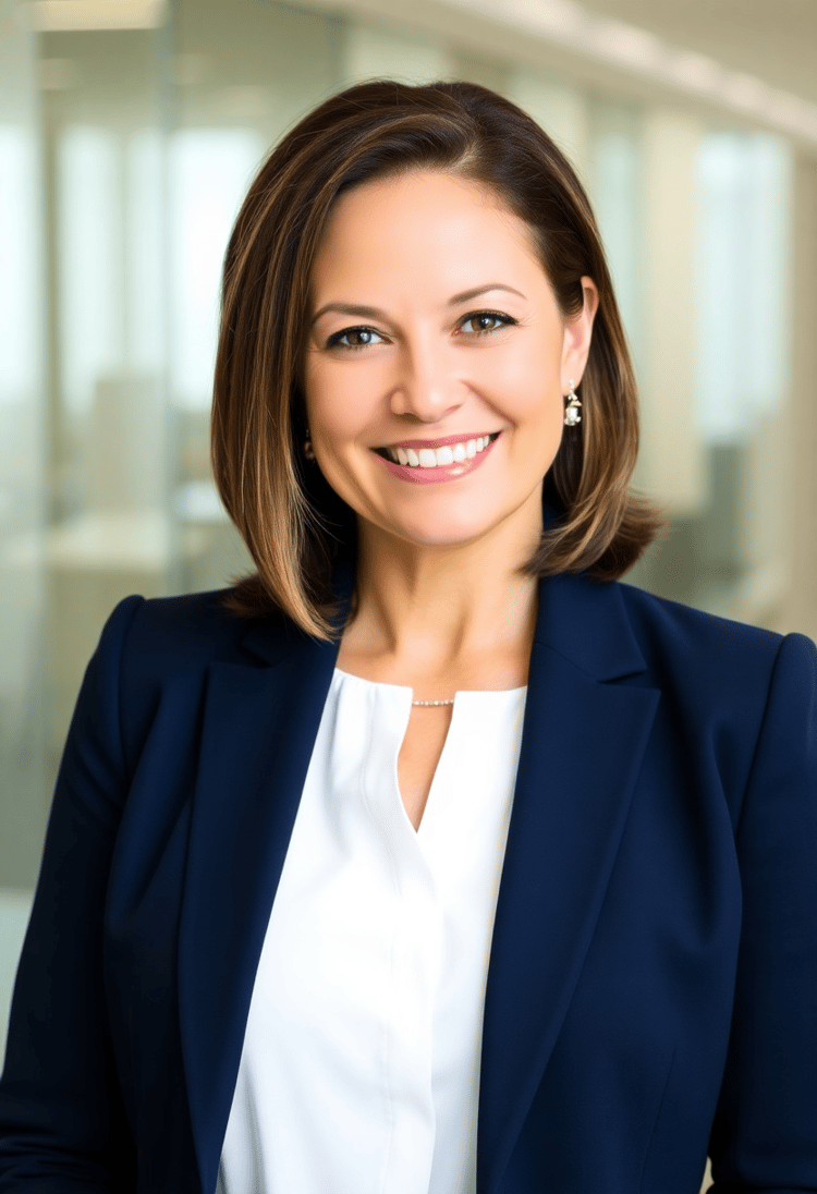 Elegant Female Business Headshot in Modern Office