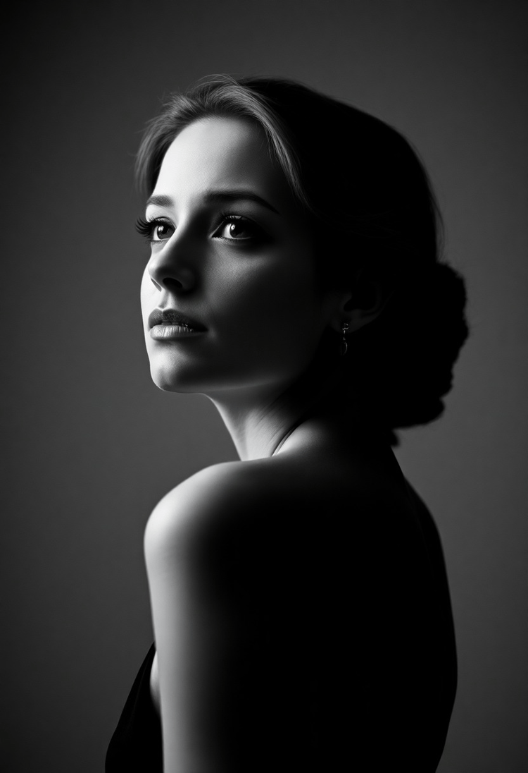 Refined Poise: The Graceful Gaze