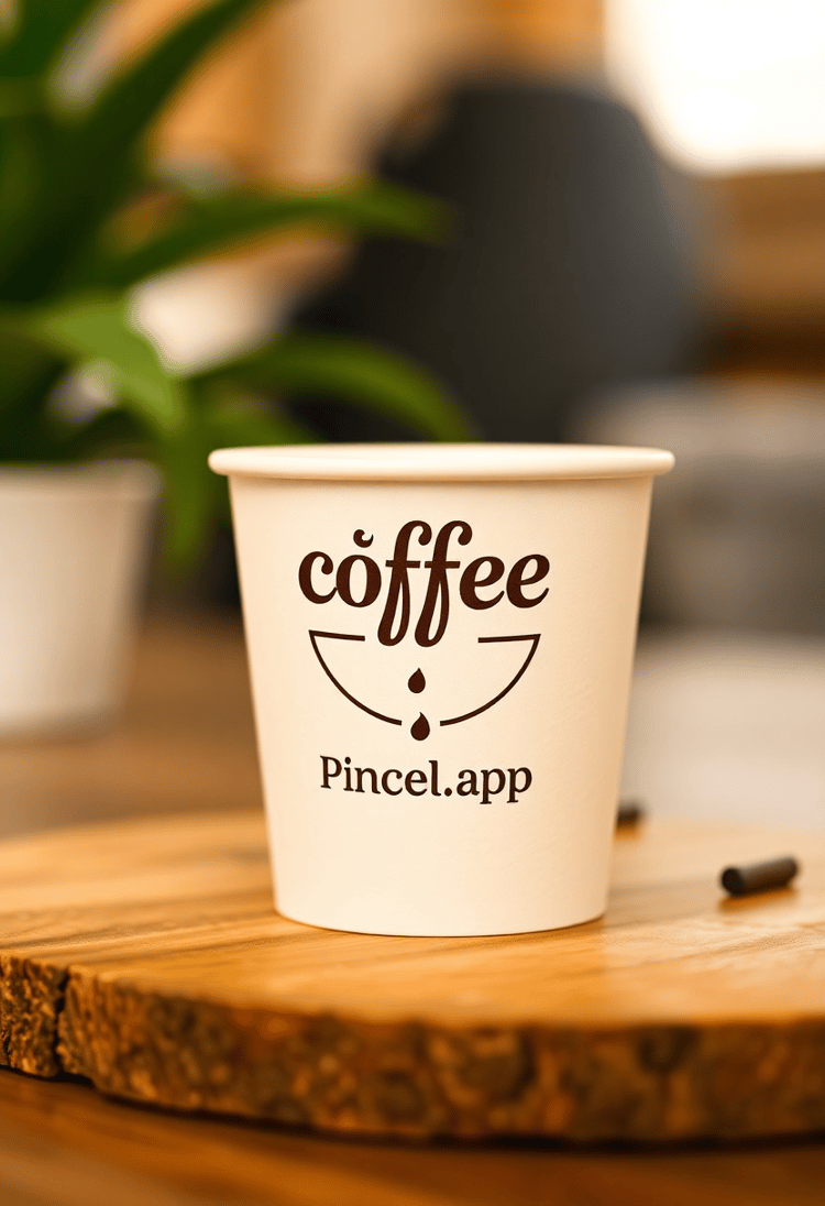 Coffee Logo on Paper Cup Mockup