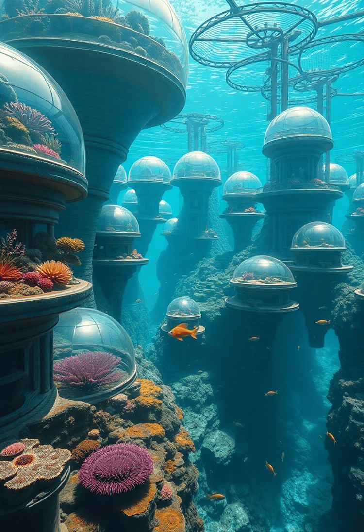 Underwater City with Coral Gardens Pincel