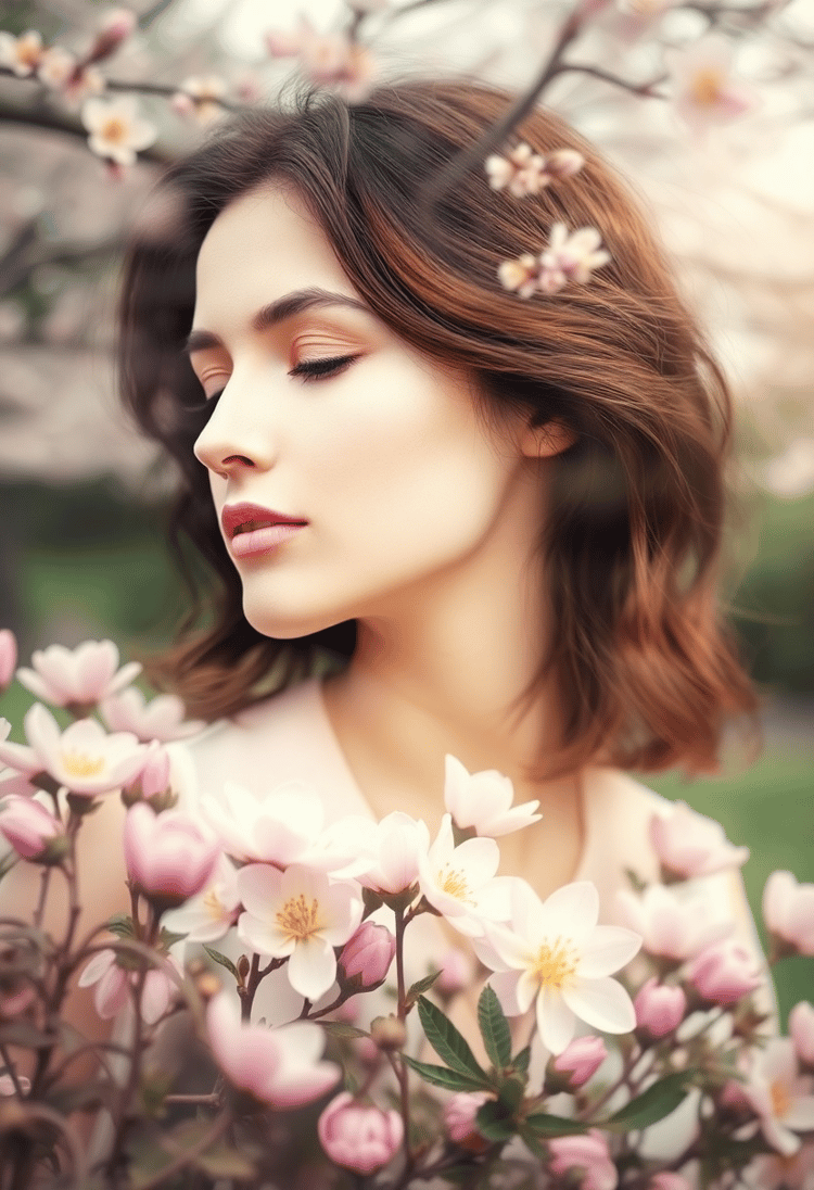 Floral Reflections: Blossoming Inner Beauty