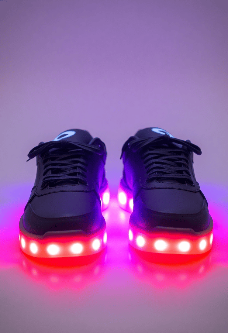 Futuristic Neon Sneakers with LED Soles