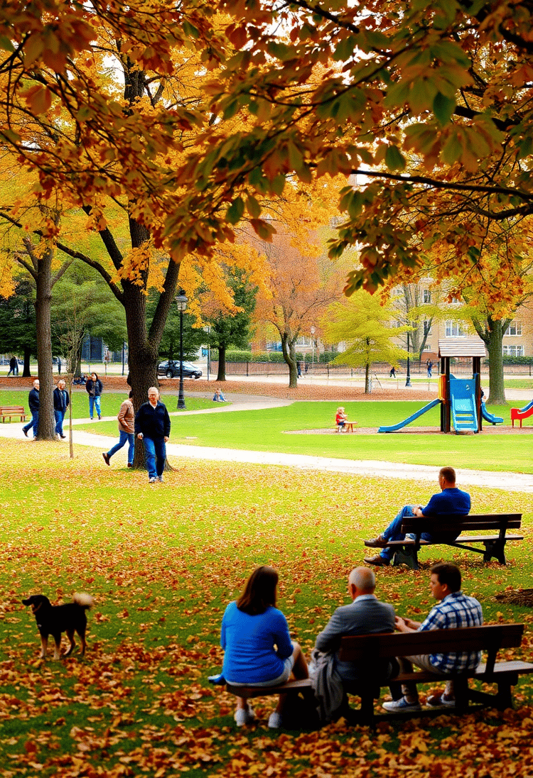 Scenic City Park in Autumn