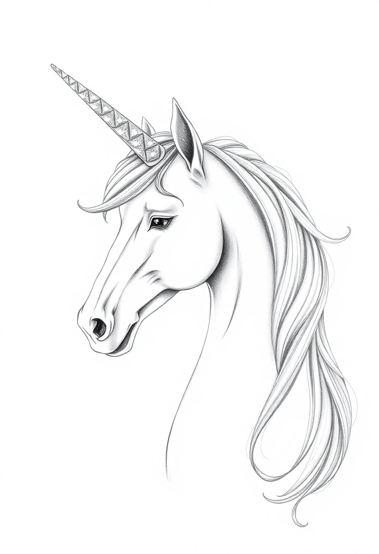 Starlit Unicorn Portrait