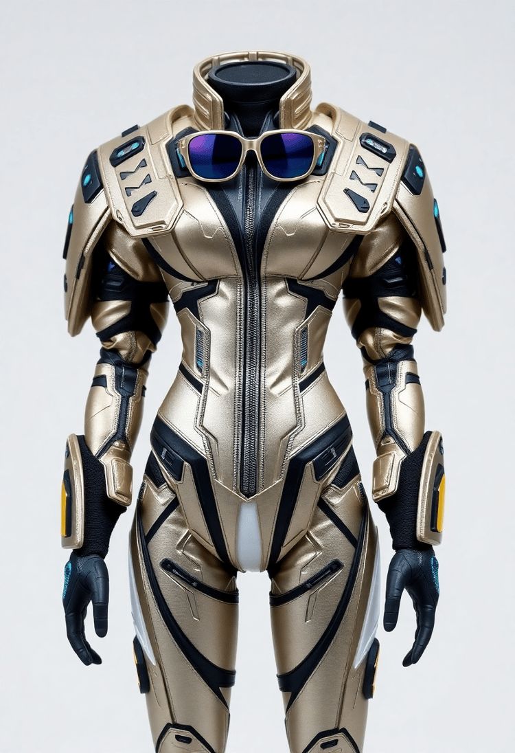Cyber Chic: Futuristic Glam Doll Attire
