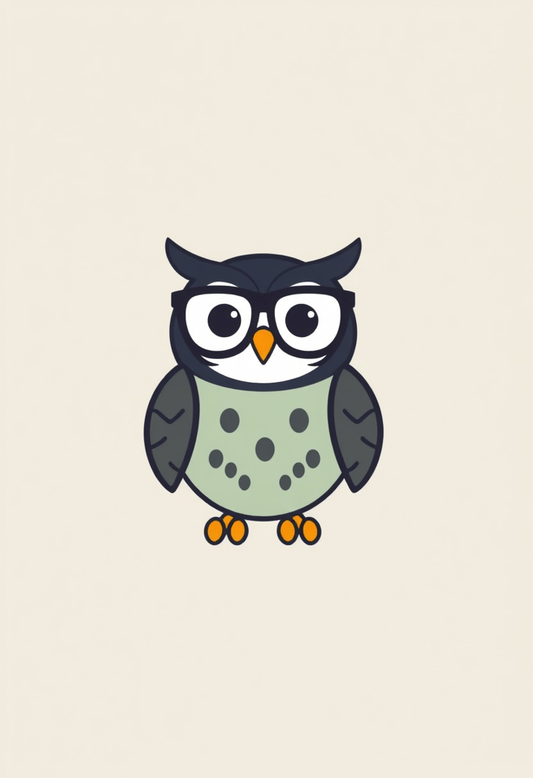 Vector Style Owl Character