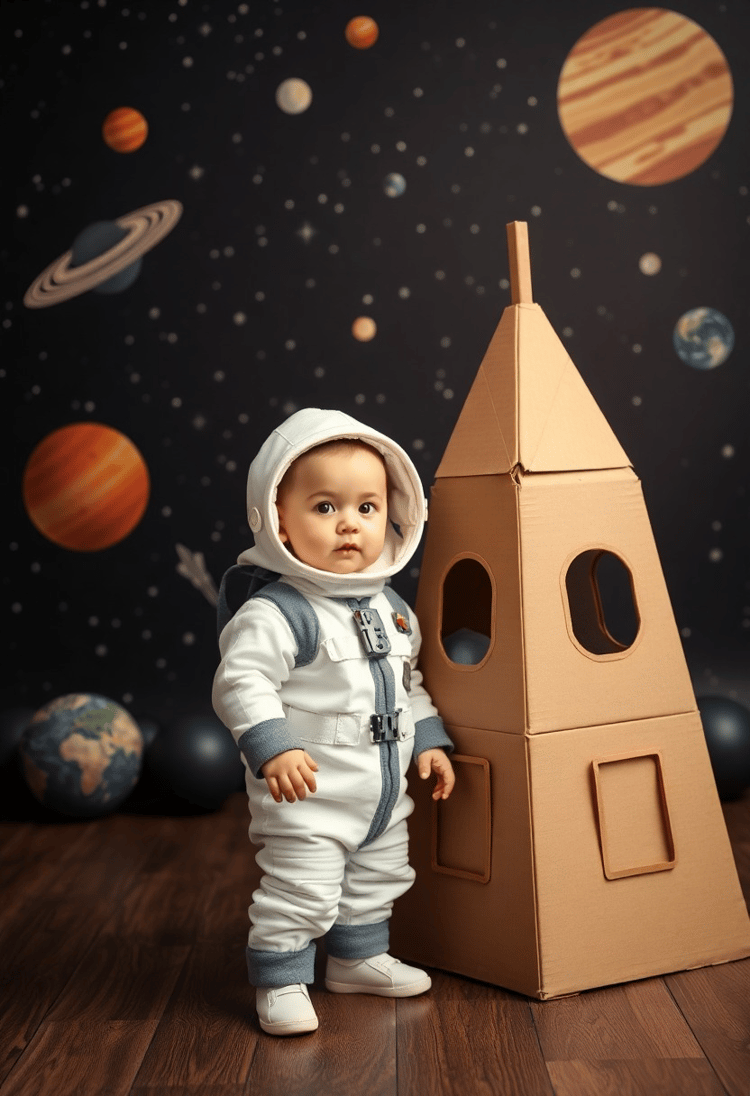 Adorable Astronaut's Space Journey