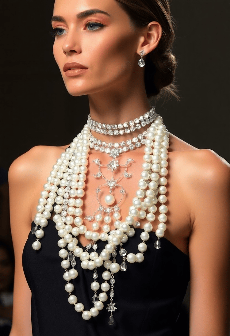 Ethereal Elegance: The Pearl Chandelier Necklace