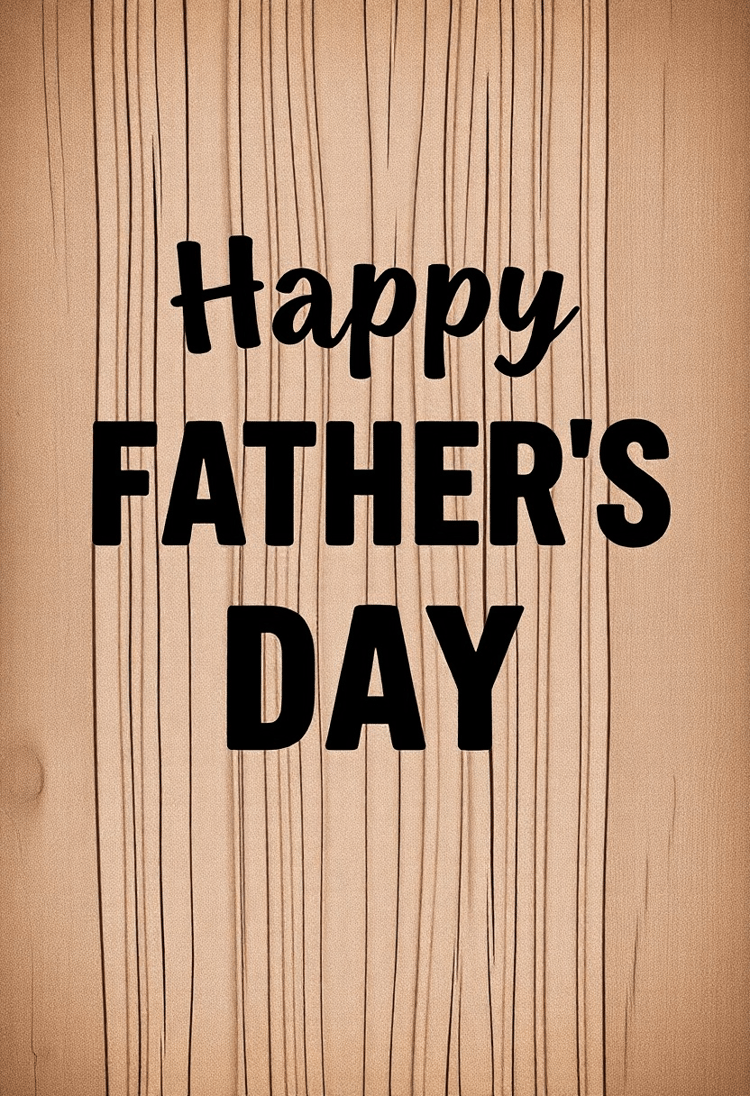 Rustic Woodgrain Father's Day Card