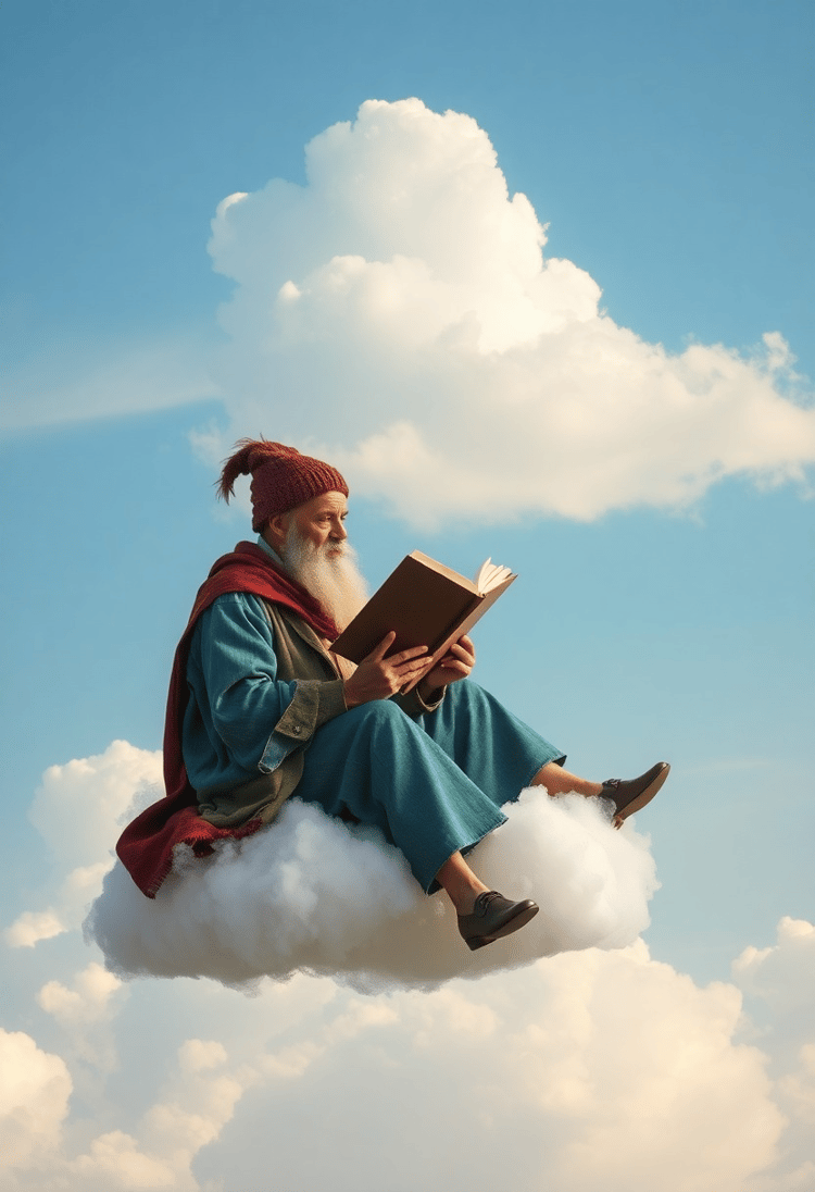 Cultural Curator: Historian Navigates Timelines on a Celestial Canvas