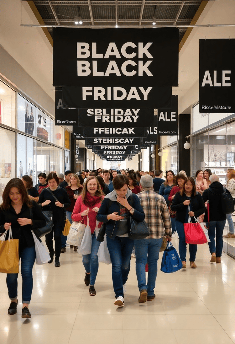 Black Friday Shopping Center Frenzy
